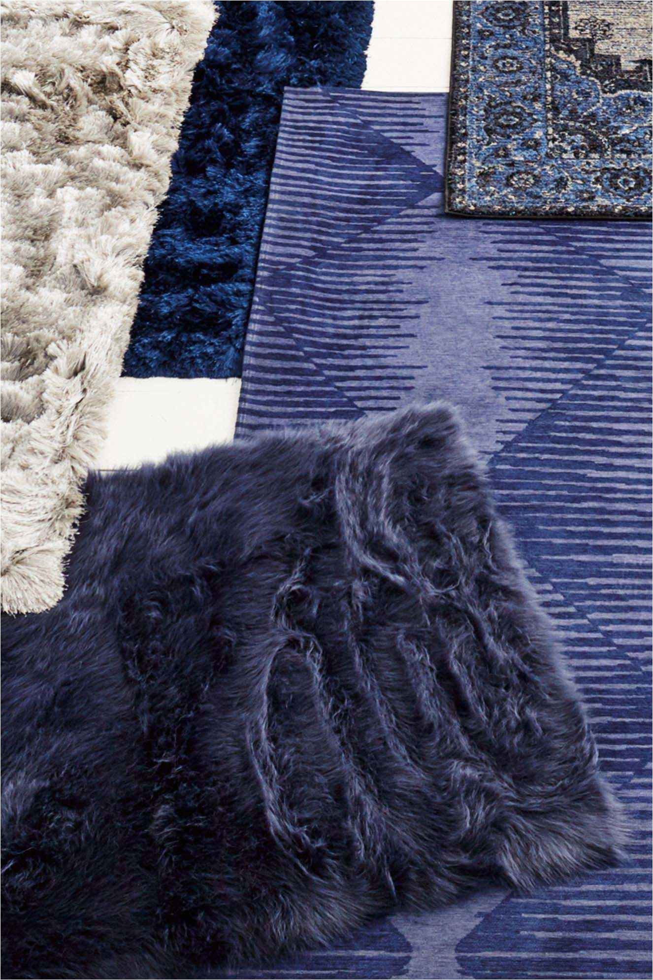 Navy Blue Sheepskin Rug Pin by Marte Paulsen On Carpets and Blankets Faux Fur Rug