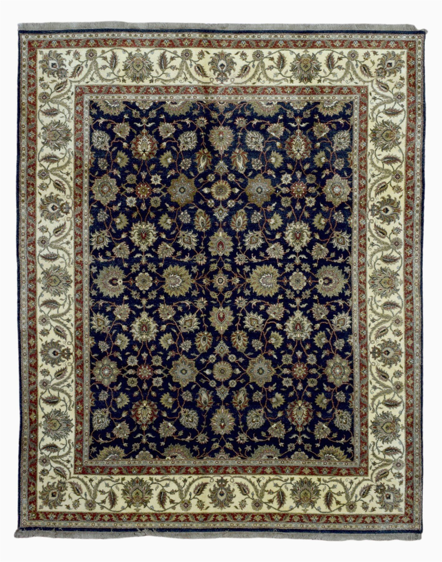 Navy Blue Wool Rug 8×10 E Of A Kind Cangelosi Hand Knotted Tabriz Navy 8 X 10 Wool area Rug