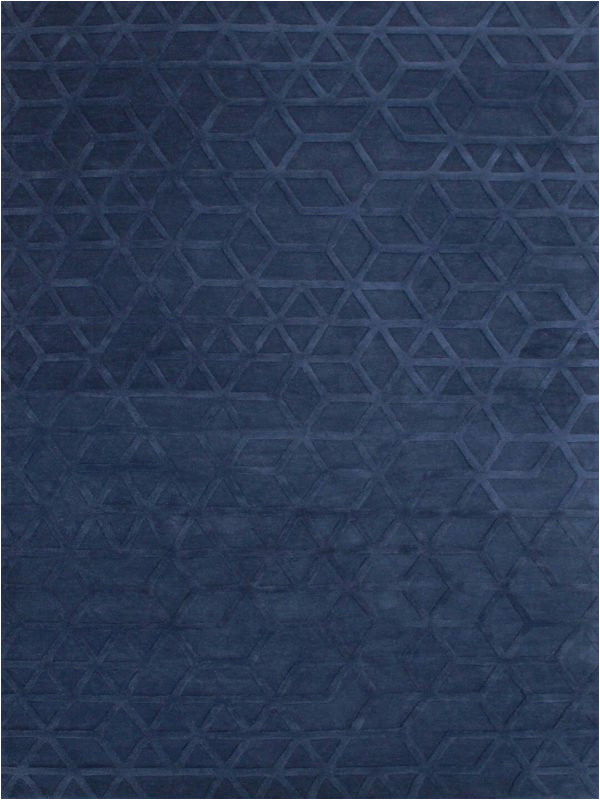 Navy Blue Wool Rug Lima the Rug Collection