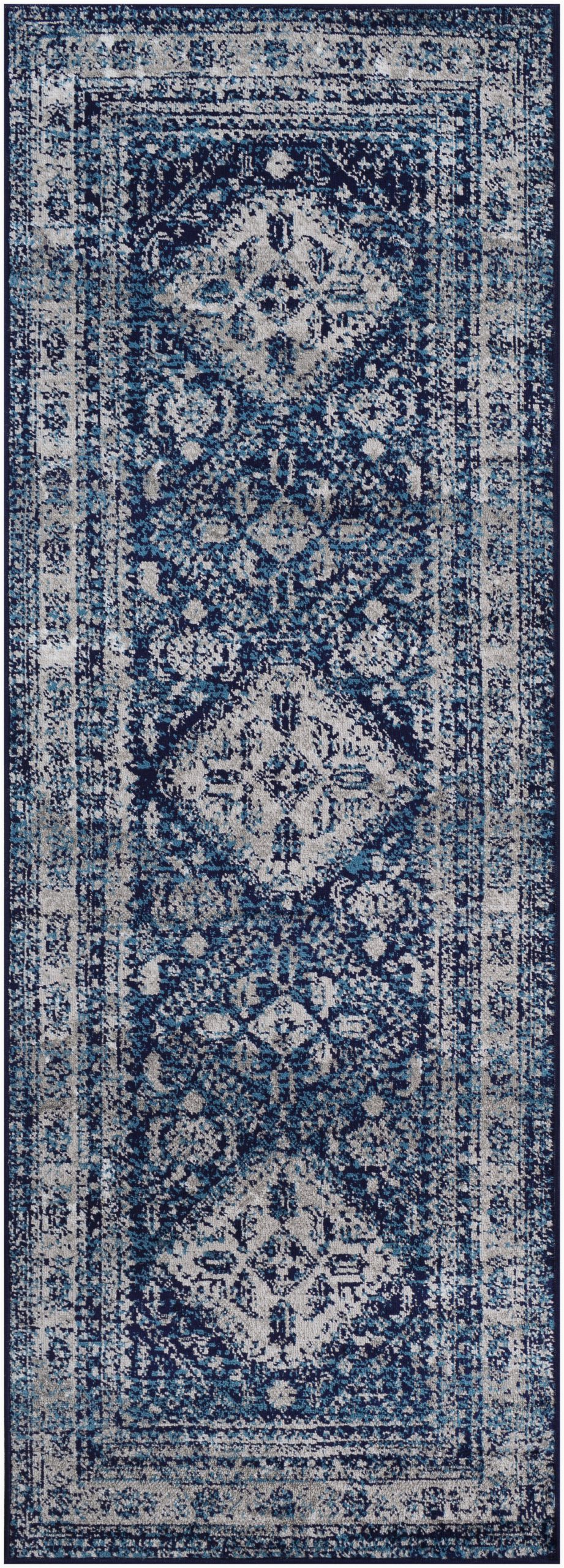 Orian Rugs Manor Gate Blue Mountview oriental Navy Blue White area Rug