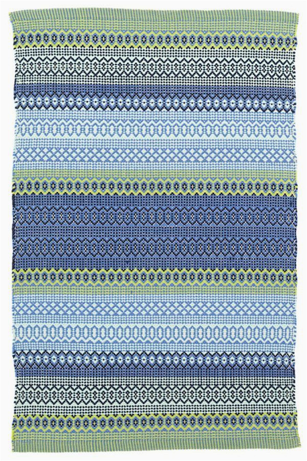 Outdoor Rug Blue and Green Fiesta Stripe French Blue Green Indoor Outdoor Rug