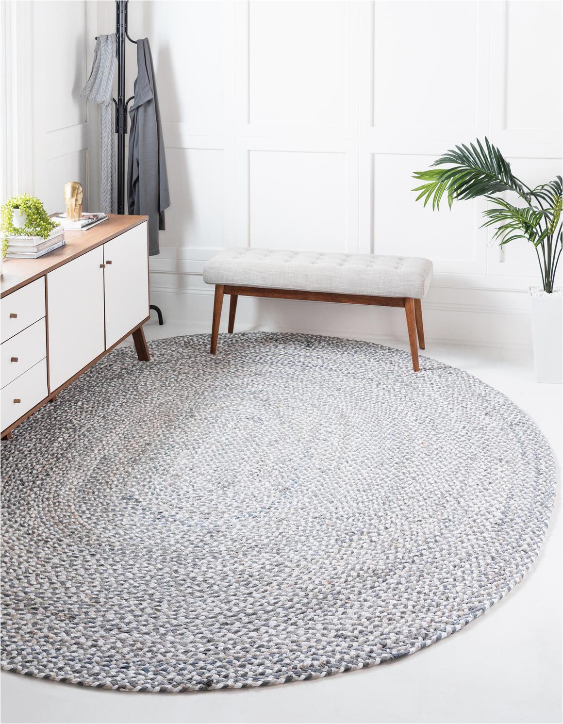 Oval area Rugs Near Me Gray 8 X 10 Braided Chindi Oval Rug