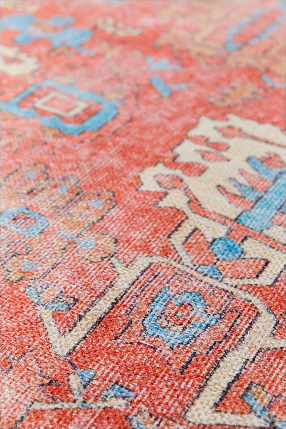 Peach and Blue Persian Rug World Market Coral and Blue Clarena area Rug