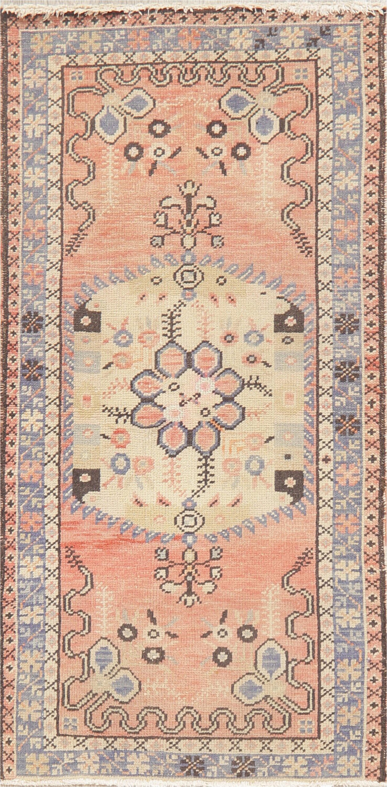 Peach and Blue Persian Rug World Market E Of A Kind Keensburg oriental Hand Knotted 2 5" X 4 8" Wool Peach area Rug
