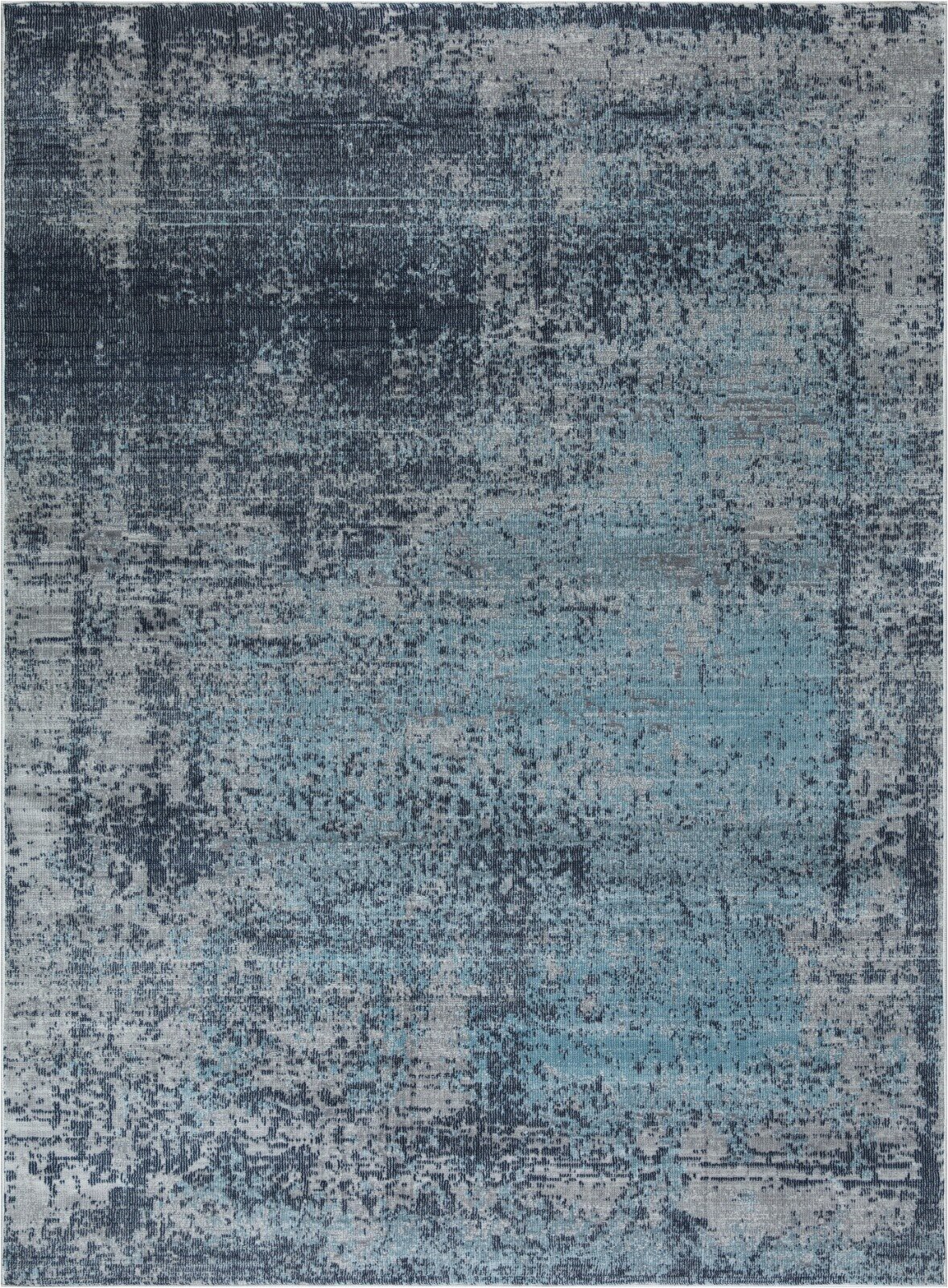 Plush Blue area Rug Madeleine Abstract Design soft and Plush Gray Blue area Rug