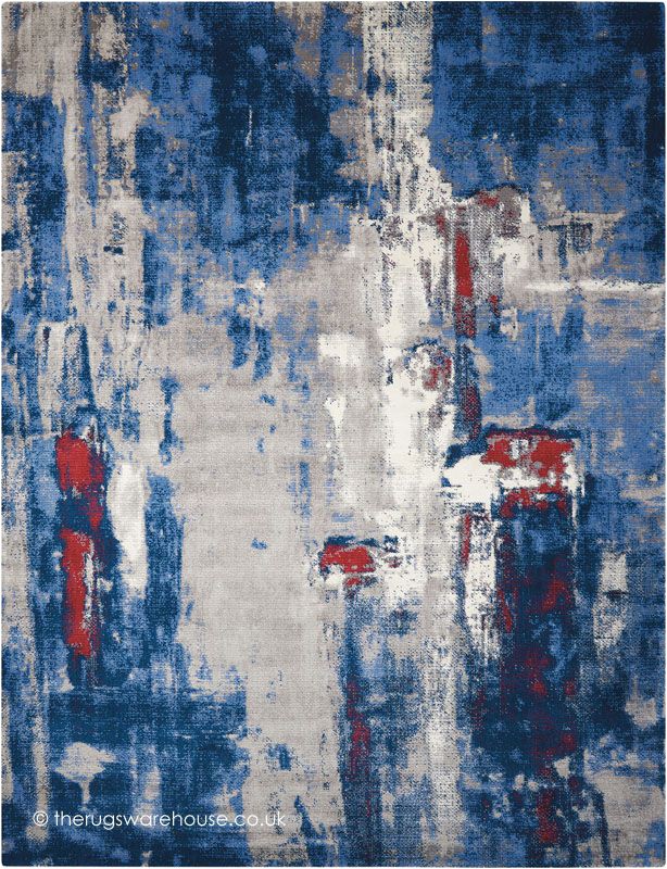 Red and Blue Modern Rug Twilight Chic Grey Blue Rug Twilight Chic Rugs Modern