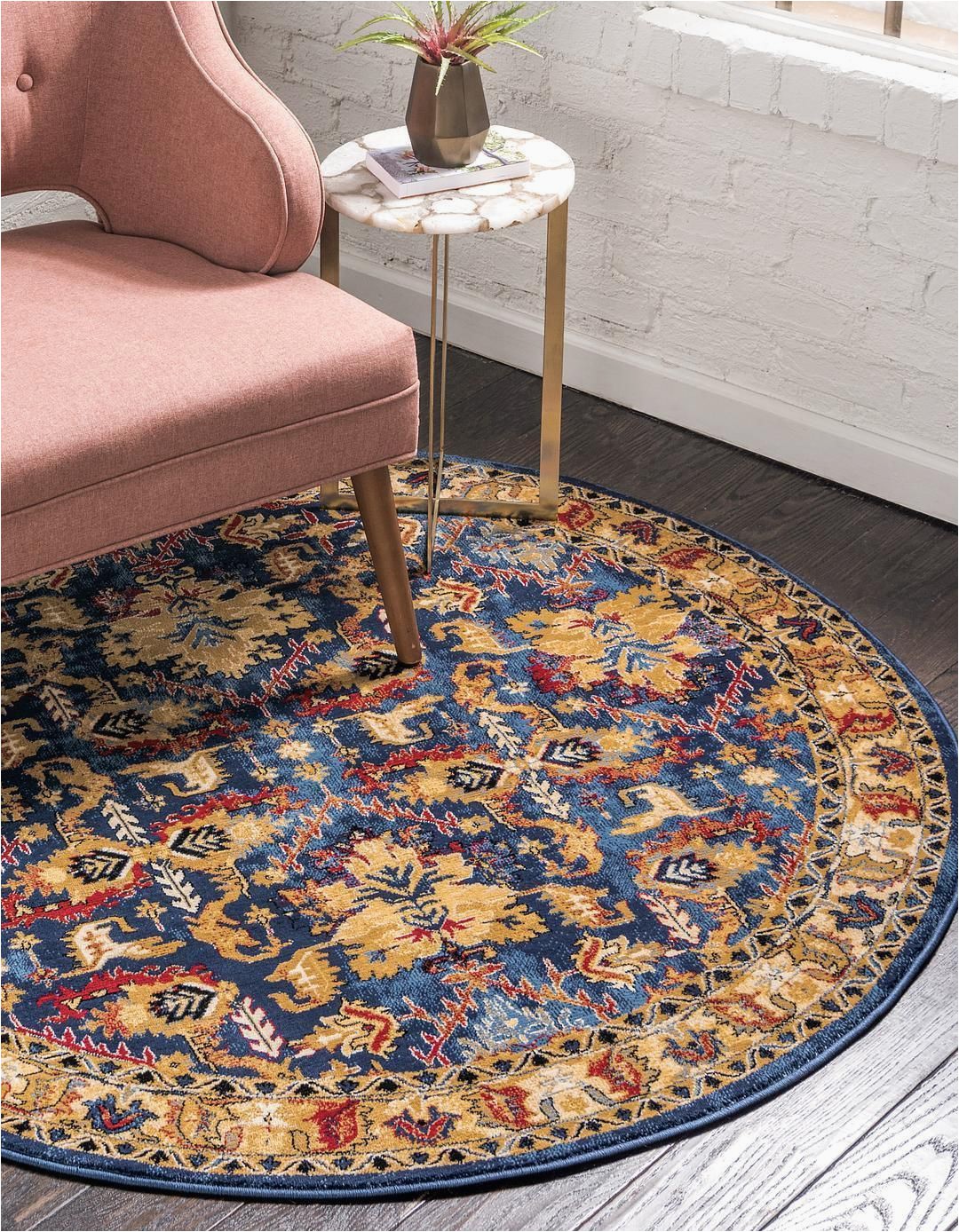 Round area Rugs 5 X 5 Blue 5 X 5 Geor Own Round Rug area Rugs