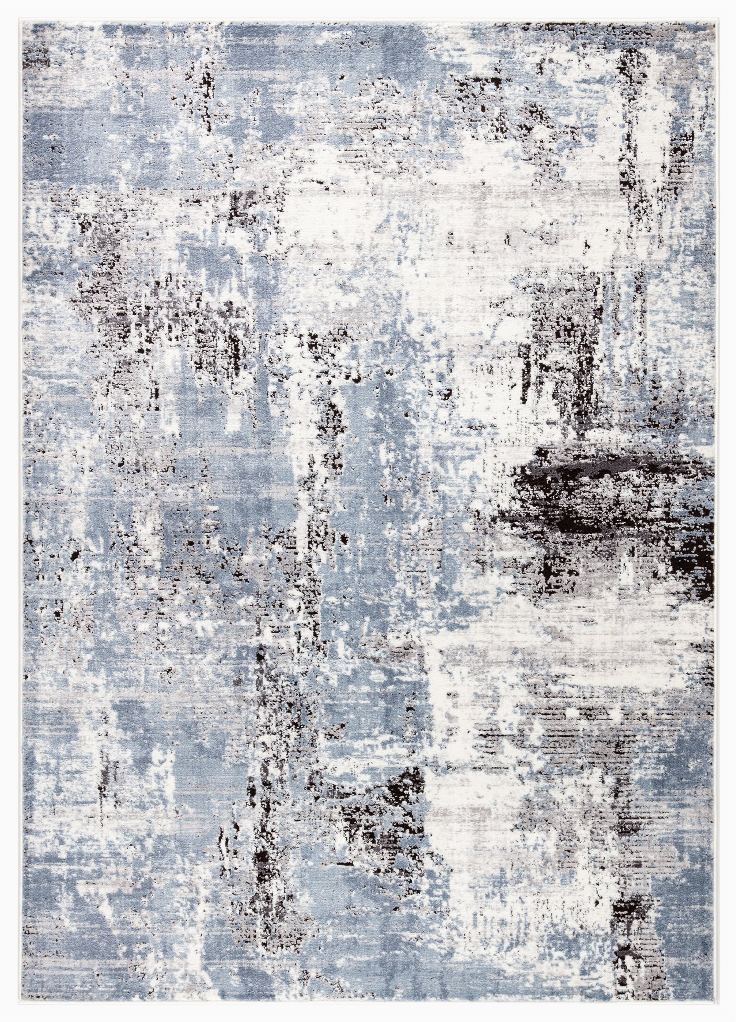 Rug White and Blue Altair Abstract White & Blue area Rug – Burke Decor