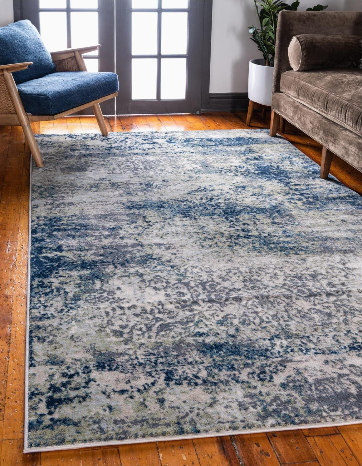 Rug with Blue Accents Navy Blue Ethereal area Rug Blue Accents Living Room