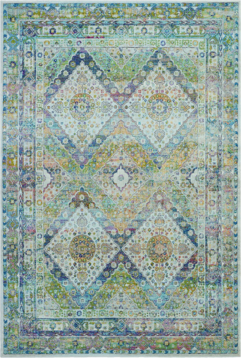 Rugs with Blue and Green Nourison Ankara Global Anr07 Blue Green area Rug