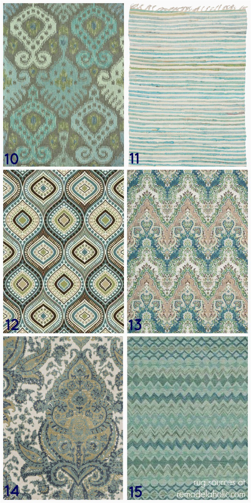 Rugs with Blue and Green Remodelaholic