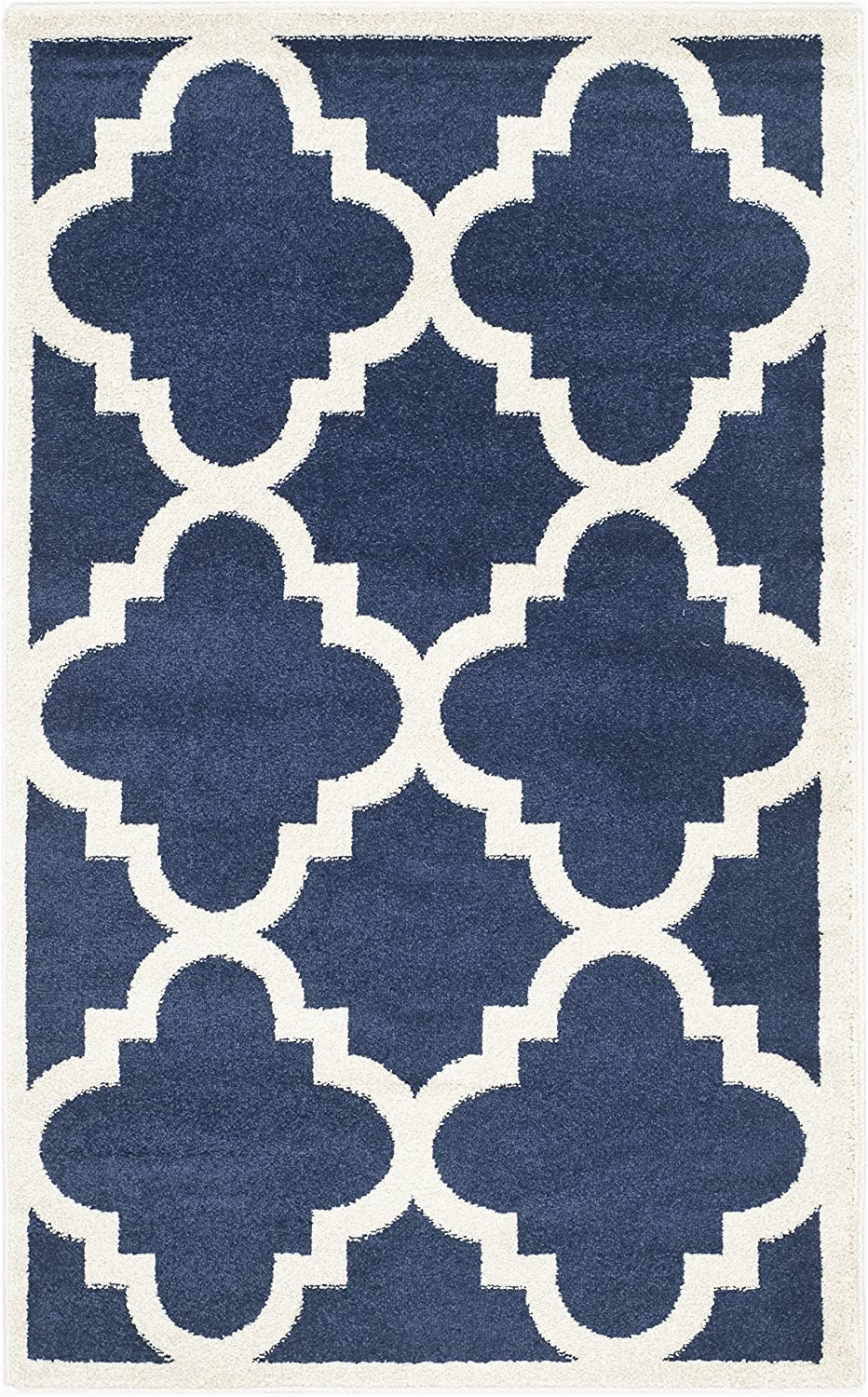 Safavieh Navy Blue Rug Safavieh Amherst Collection Amt423p Navy and Beige area Rug 2 Feet 6 Inches by 4 Feet 26 X 4