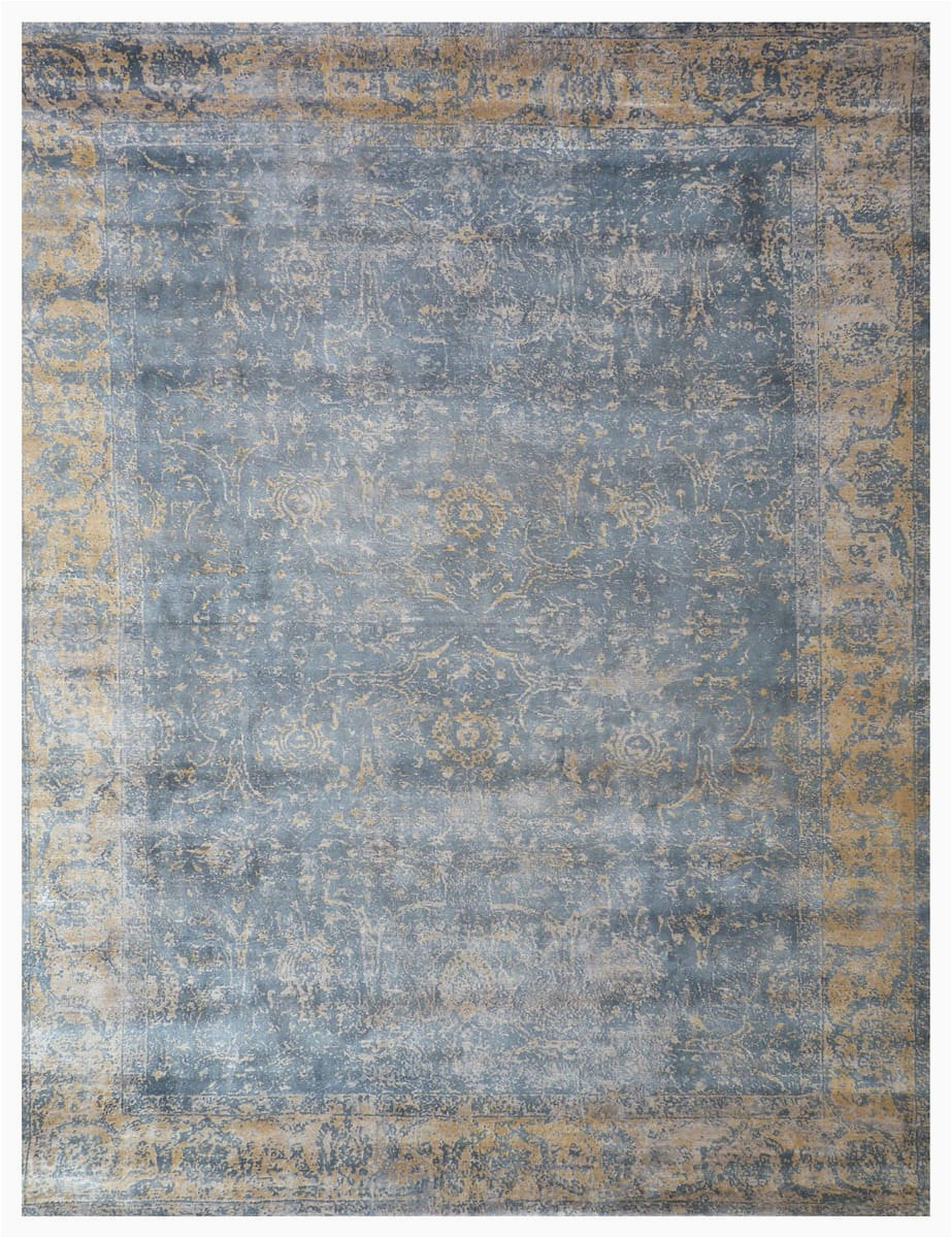 Silver Blue area Rugs Exquisite Rugs Cassina Hand Woven 2547 Blue Silver area Rug