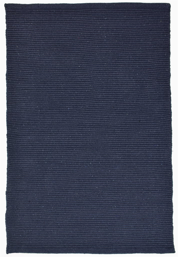 Solid Navy Blue Rug solid Navy Blue Flatweave Eco Cotton Rug Hook Loom