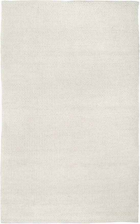 Solid Off White area Rug Rizzy Home Twist Collection Wool area Rug 8 X 10 F White solid