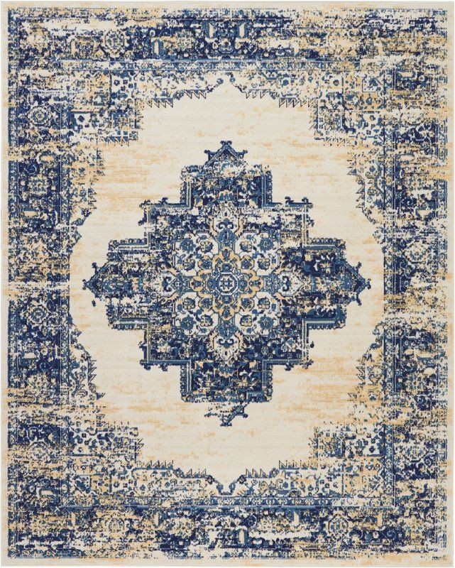 Target Blue and White Rug Susan oriental Blue Ivory area Rug