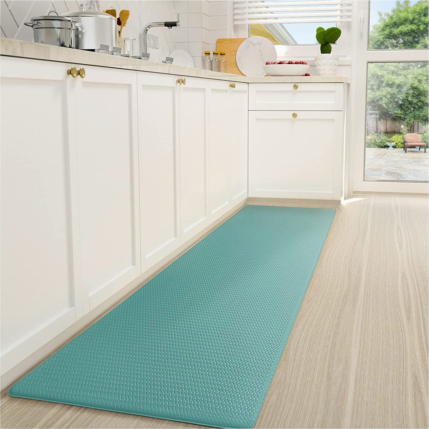 Teal Blue Kitchen Rugs Luoheng Color G Kitchen Rugs, Kitchen Runner Rug Kitchen Floor Mat …