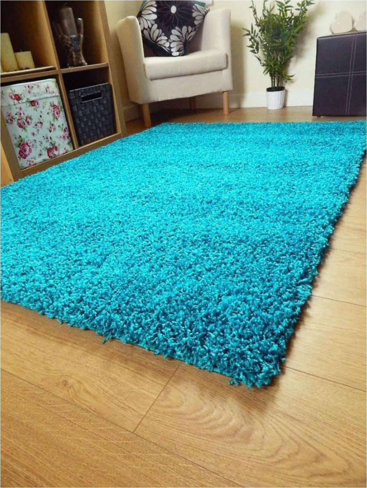 Teal Blue Shaggy Rug Groundlevel Shaggy Rug In Choice Of Colour 60×110 Cm