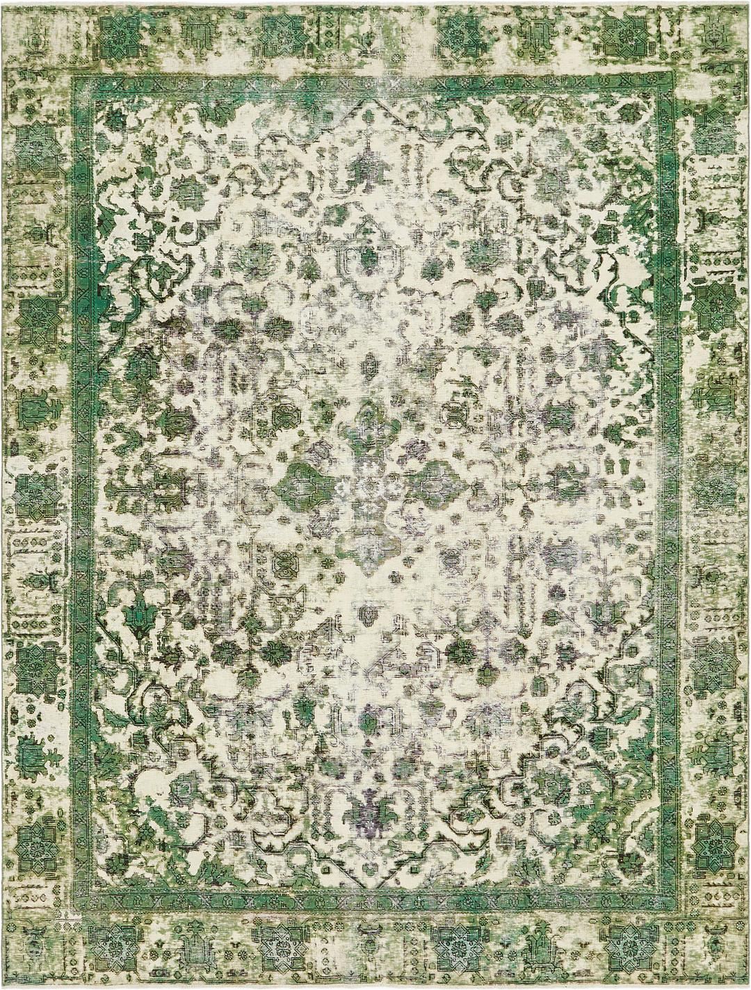 Vintage area Rugs 9 X 12 Green 9 2 X 12 2 Ultra Vintage Persian Rug