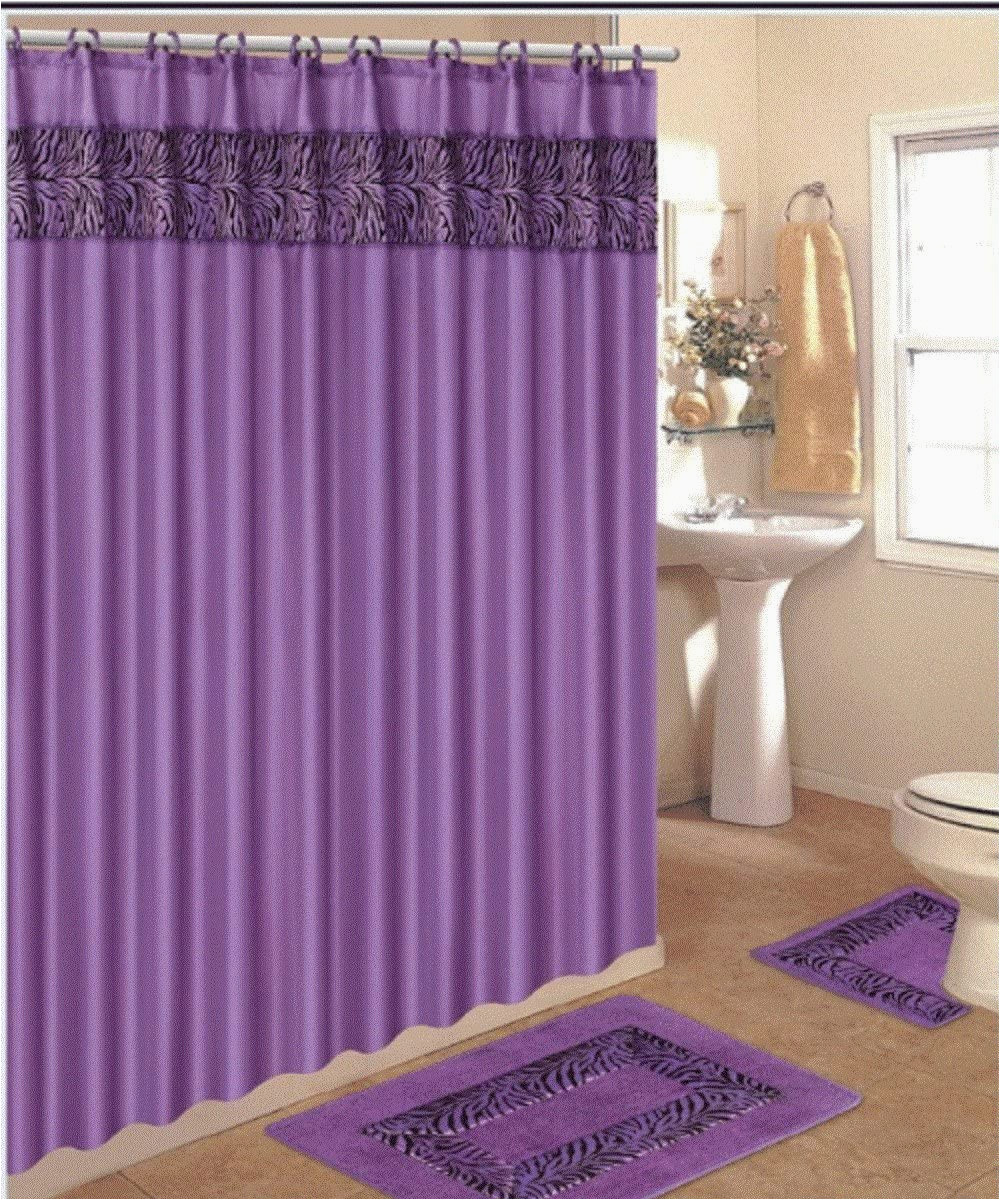 4 Piece Bath Rug Set Amazon Com Wpm 4 Piece Bath Rug Set 3 Piece Purple Zebra