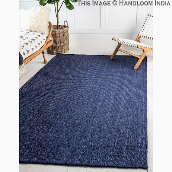 5 X 7 Blue Rug Buy soft Navy Blue 5 X 7 Braided area Rugs for Living Room On – Etsy