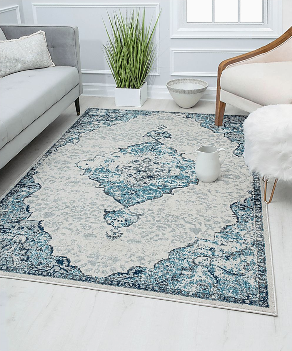 5 X 7 Blue Rug lestine 5′ X 7′ Blue Rug