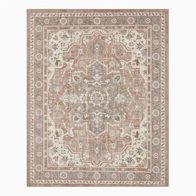 8 X 10 area Rugs Near Me Allen   Roth Evelyn 8 X 10 Pink Indoor Geometric French Country area Rug