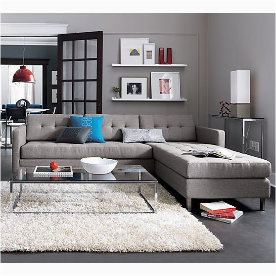 Area Rug with Gray Sectional Cb2 — Drake Natural Shag Rug In Rugs Cb2 $699 for 8×10 Home …