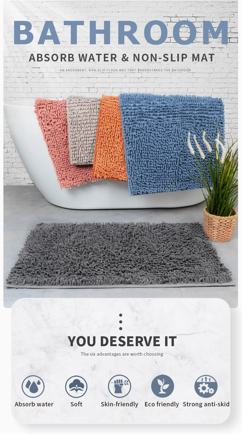 Bath Rugs that Absorb Water Hot Sale Chenille Absorb Water Rugs toilet Carpet Door Mat Chenille Bath Mat Bathroom Rug Shower Mat Buy Shower Matbathroom Rugchenille Bath Mat