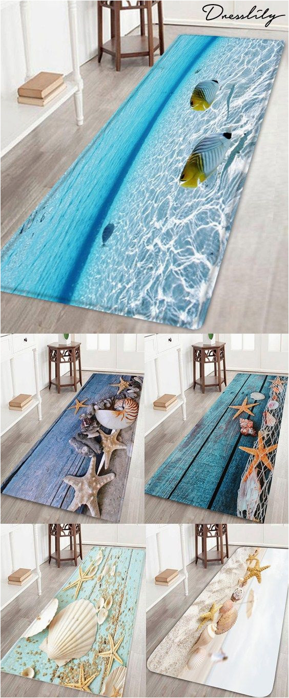 Bath Rugs that Absorb Water This Beach Style Bathroom Rug Features A Classic Starfish