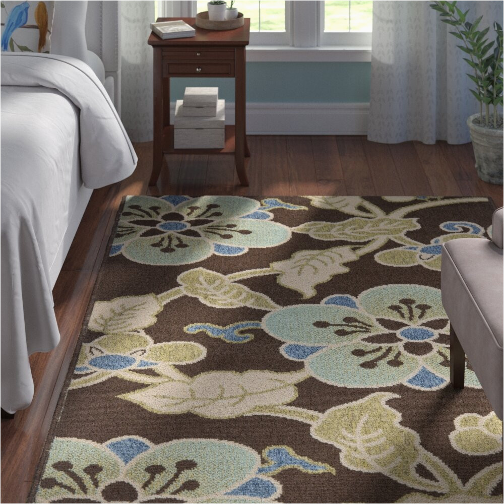 Blue and Green Floral area Rug Centeno Floral Blue/brown/green Indoor / Outdoor area Rug