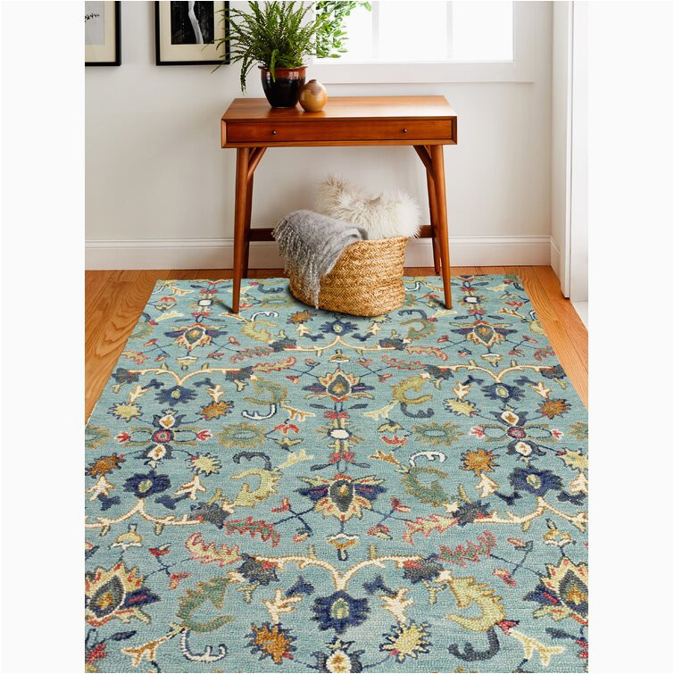 bashian rugs valencia floral handmade tufted wool bluegreenbrown area rug aadz3967ml