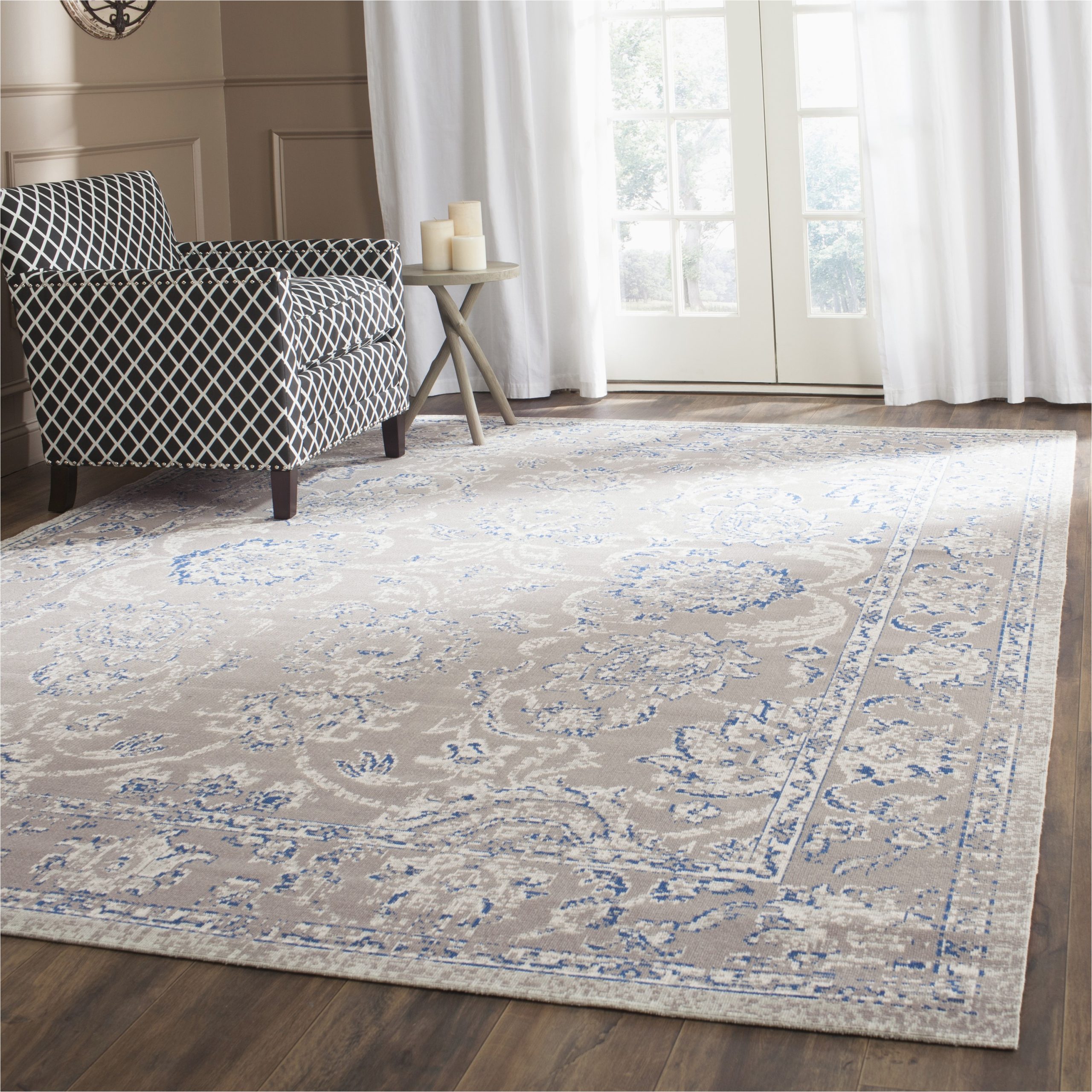 Blue and Taupe Rug Safavieh Patina Sinese 4 X 6 Taupe/blue Indoor Abstract Vintage …