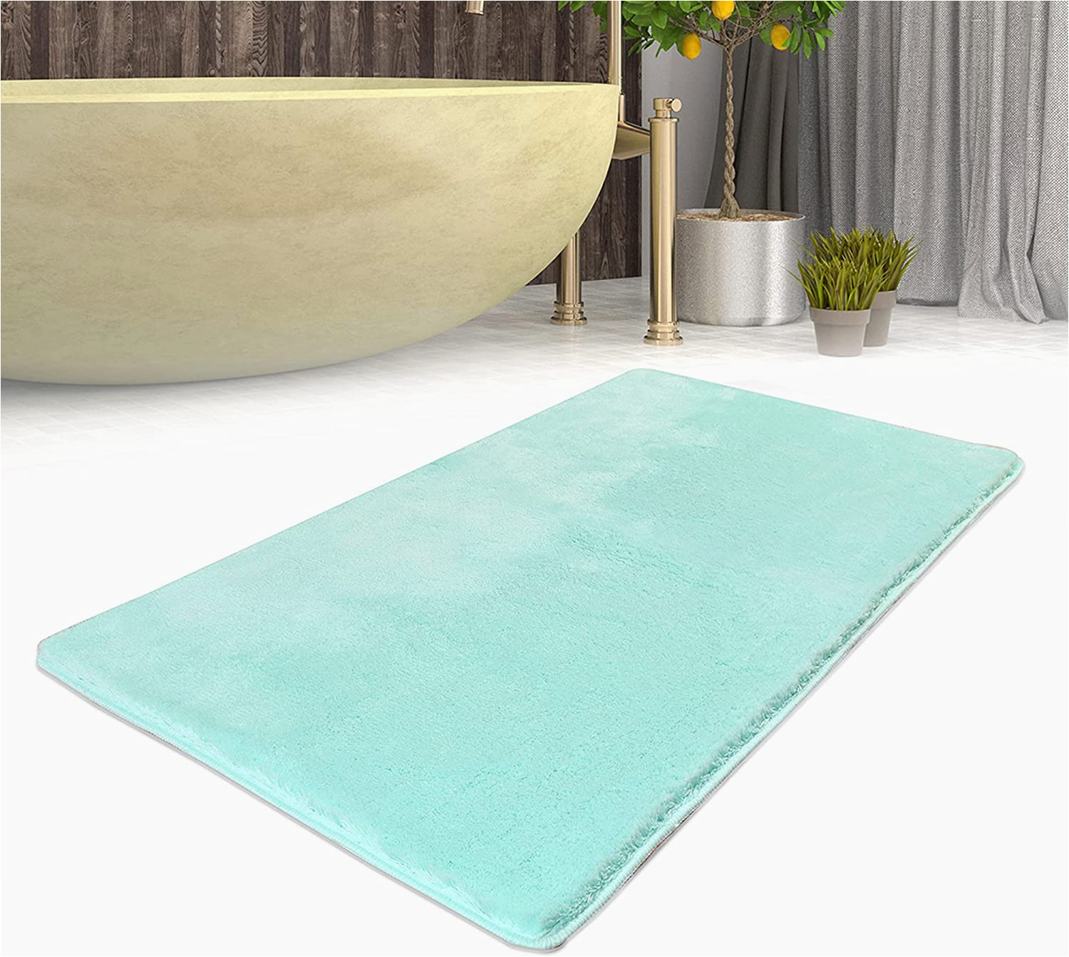 Blue Green Bathroom Rugs Meral Home Bathroom Rug Turquoise Mint Large 80 X 150 Cm soft Non …