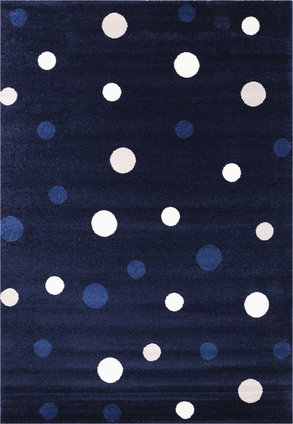 Blue Polka Dot Rug Children’s Rug Peas Pattern Rug Short-haired Awakening Color Blue White Beige Maya2132_blau