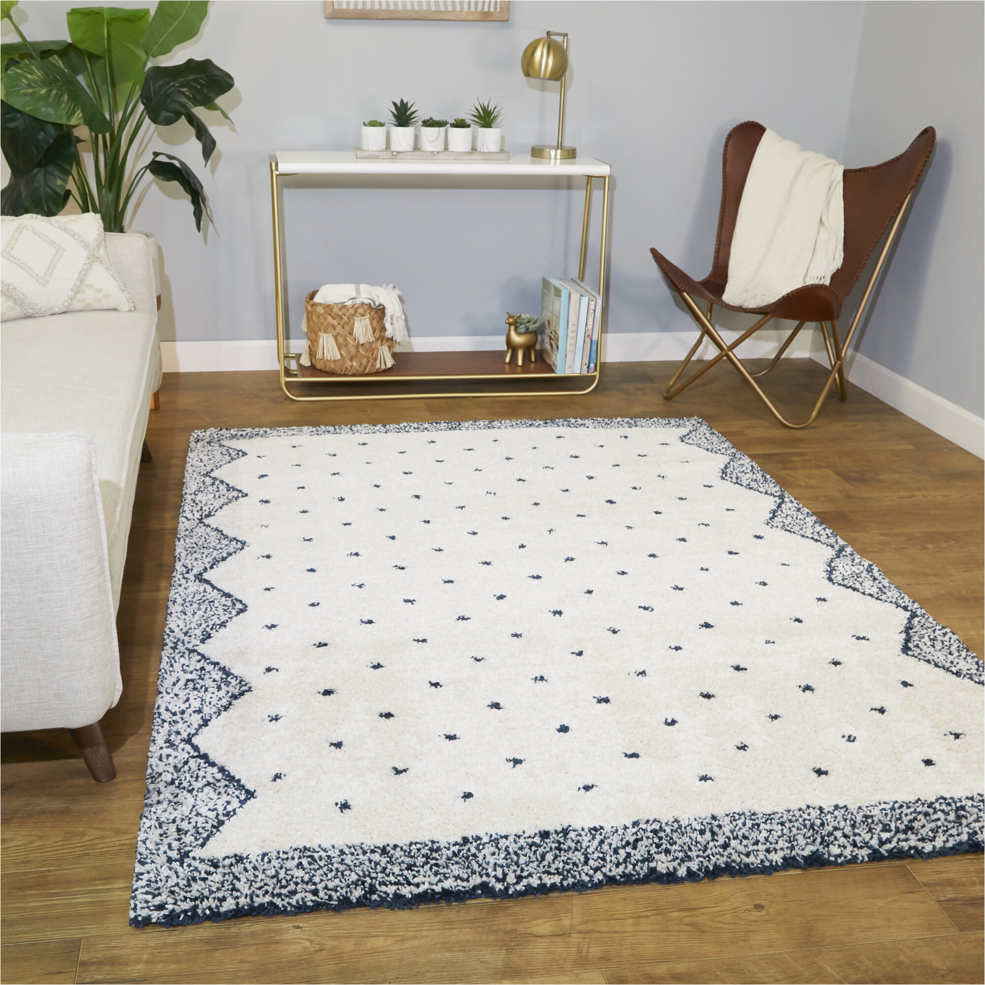 Blue Polka Dot Rug Kjellfrid Polka Dots Blue/white area Rug