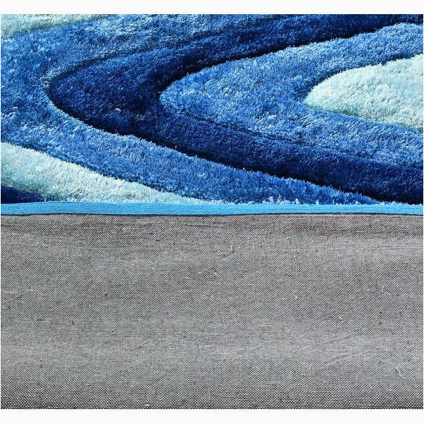 Blue Swirl area Rug Mateos Shag Collection Blue Swirl area Rug – Overstock – 30342647