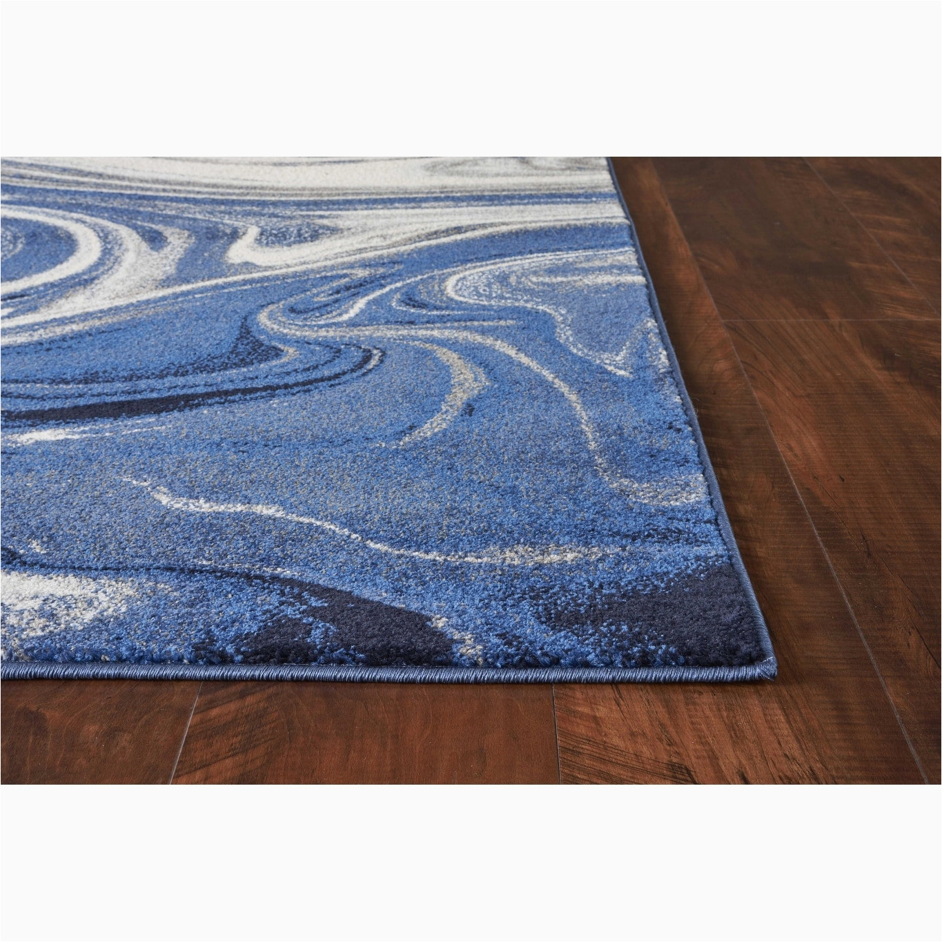 Blue Wave area Rug 3′ X 5′ Blue Abstract Waves area Rug