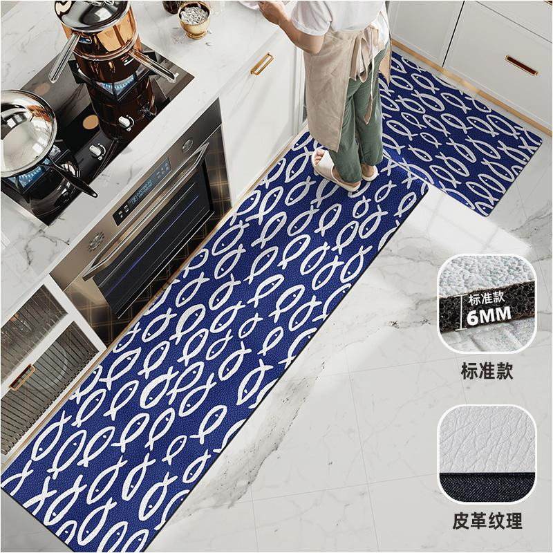 Cobalt Blue Kitchen Rugs Kitchen Mat Oilproof Anti-slip Modern area Rugs Living Room …