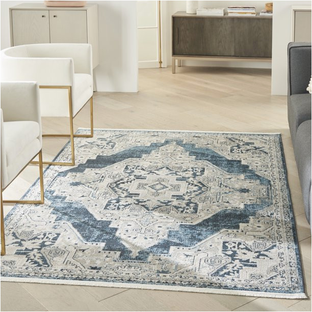 Country Blue area Rugs Nourison Geneva Traditional French Country Blue/grey 4′ X 6′ area Rug