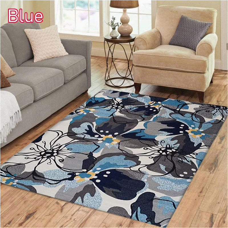 Country Living A Wilton Rug Blue 3d Blume GroÃe GrÃ¶Ãe Wohnzimmer Teppich Rutschfest FuÃmatte Bereich FuÃmatte Badezimmer Schlafzimmer Teppich Home Decoration