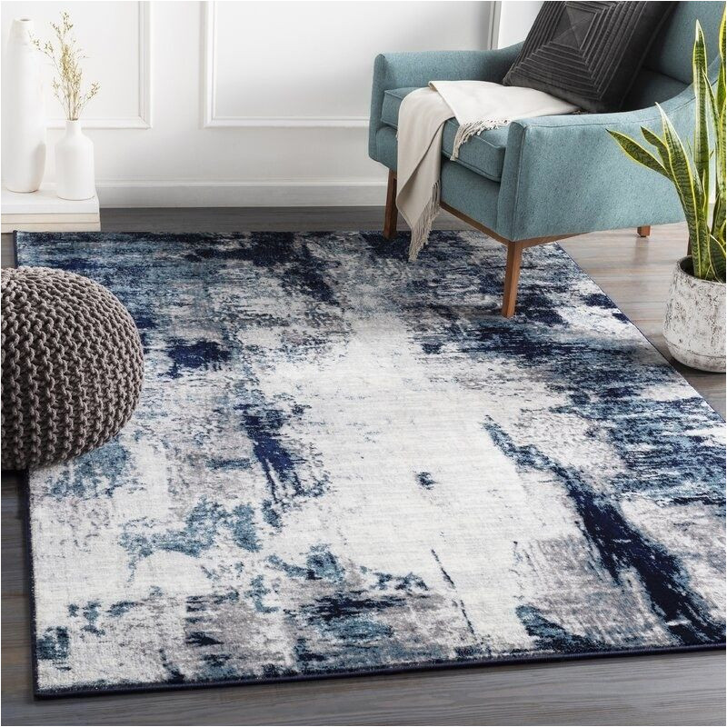 Dark Blue and Gray Rug Pin On Walk All Over Me