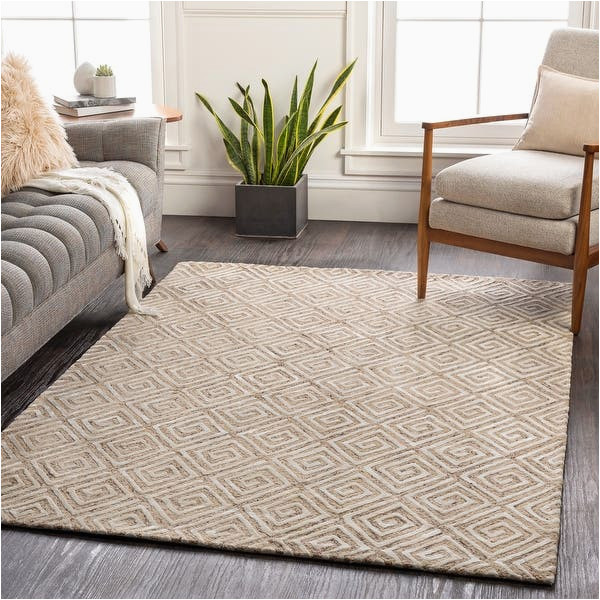 Daytona Beach Hand Tufted Wool Cotton Brown Beige area Rug Schiff Handmade Geometric Wool Blend area Rug – Overstock – 31053071