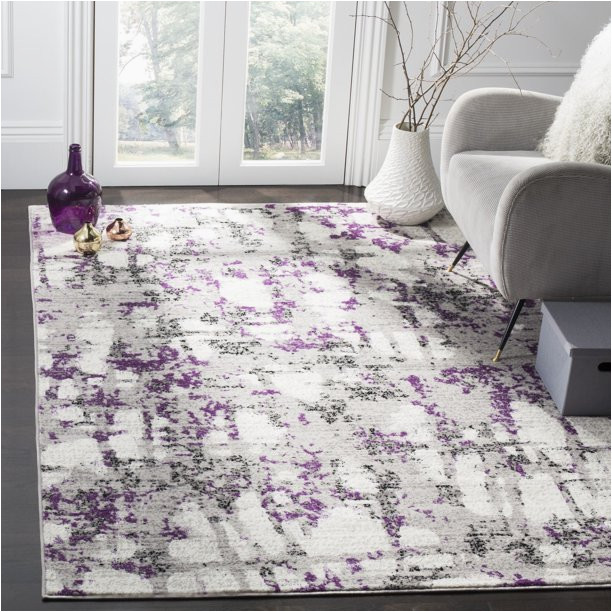 Demetrius Purple Gray area Rug Safavieh Skyler Langston Abstract area Rug, Grey/purple, 9′ X 12′