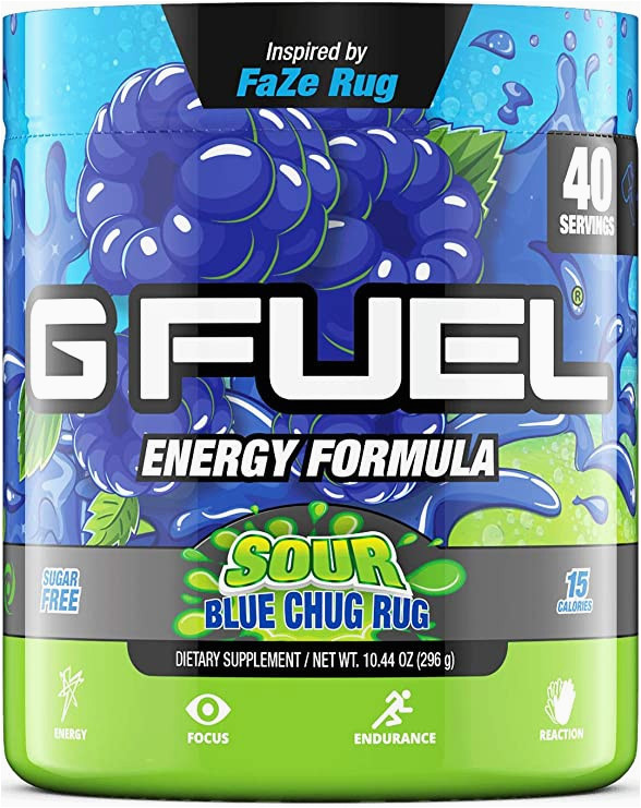 G Fuel sour Blue Chug Rug G Fuel Blue Chug Rug Tub (40 Servings) Elite Energy and Endurance …