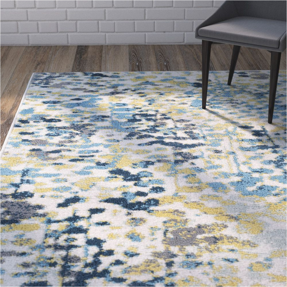 Gray Blue Yellow Rug Ladson Yellow/blue area Rug Blue Grey Rug, Grey Bedroom with Pop …