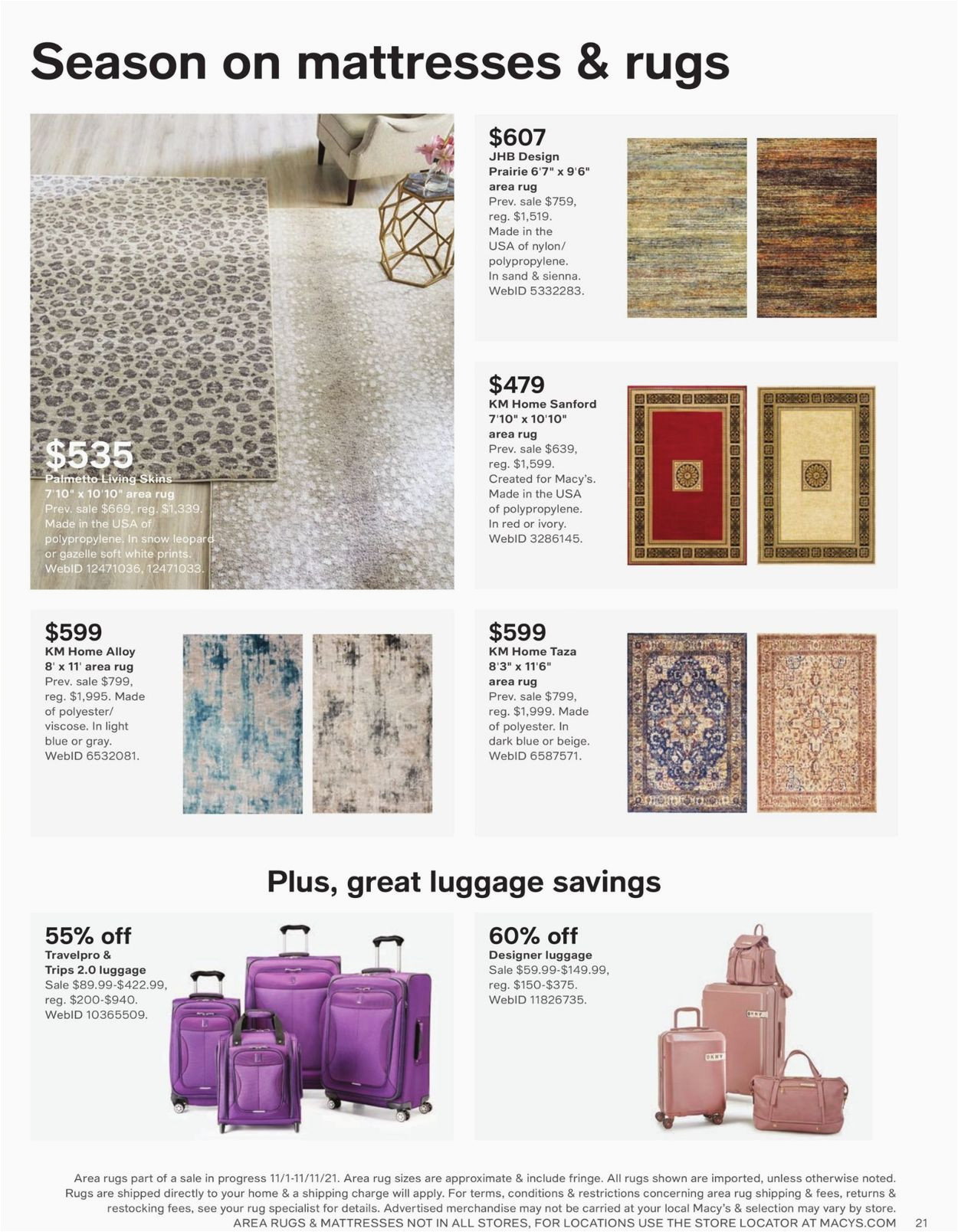 Km Home Alloy area Rug 8×11 Macy’s Current Weekly Ad 11/08 – 11/10/2021 [23] – Frequent-ads.com