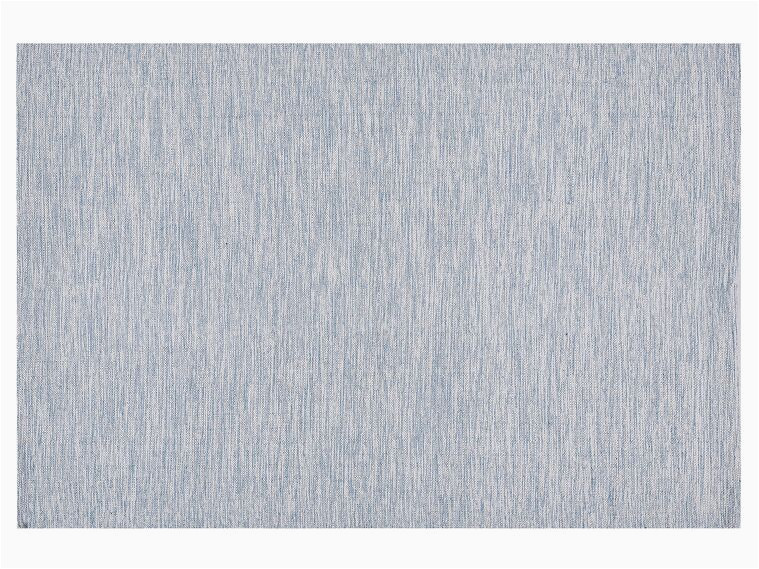 Light Blue Accent Rug Cotton area Rug 140 X 200 Cm Light Blue Derince Beliani.de