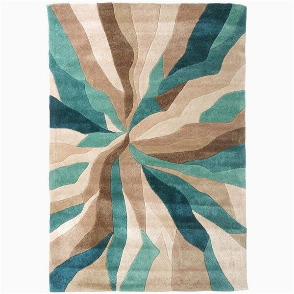 Light Blue and Brown Rug Nebula Rug In Beige, Teal Blue and Brown Brown Living Room Decor …