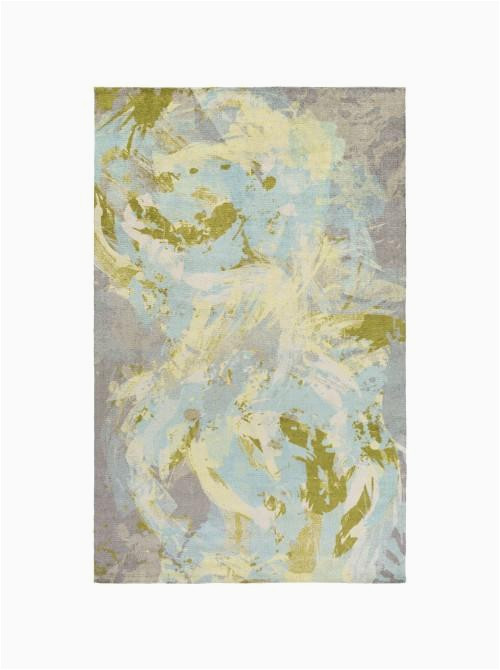 Lime Green and Blue Rug Blue and Lime Green Abstract Rug